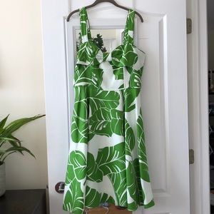NWT Kate Spade fleur dress palm banana leaf sz 10